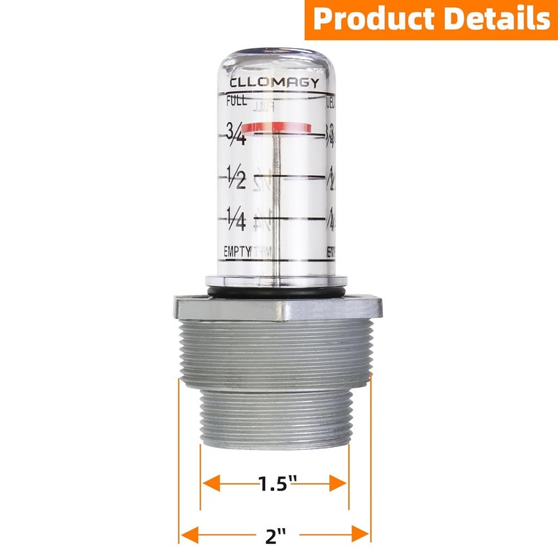 CLLOMAGY Oil Tank Gauge Fuel Oil Tank Level Gauge,Float Level Measure Compatible with Scully Signal Corp's Scul-Tel & for Intelli-Tank (Vertical) Depth from 42" to 44" Diameter,1-1/2" and 2" Male NPT Thread - Image 4